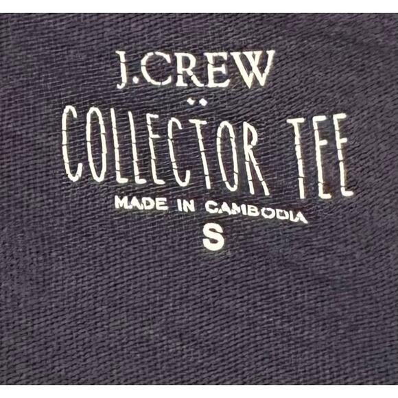 2/$15 J. Crew Mon Amour Cotton Collector Tee Navy Blue Short Sleeve Size S - Picture 9 of 12